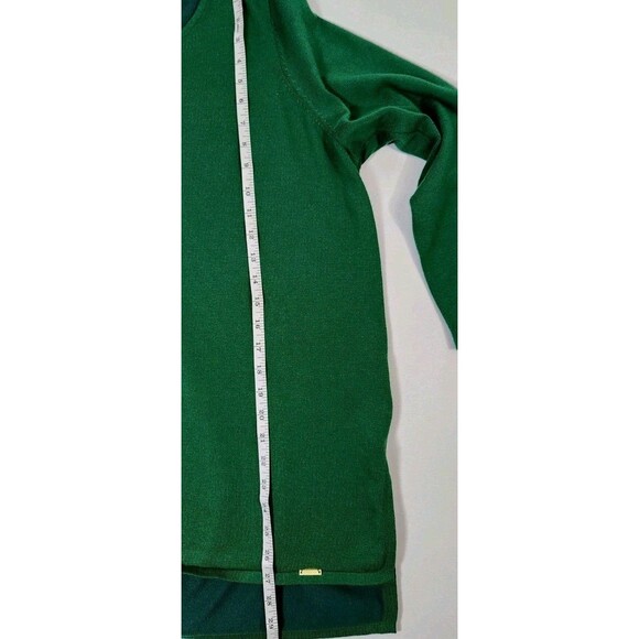 Tahari Womens 1X Hunter Green Sweater Pullover 3/4 Sleeve Christmas Casual - Picture 3 of 10